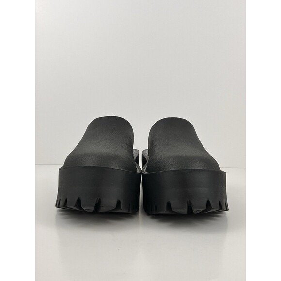 Jeffrey Campbell Bae Platform Mules Size 8 Black Slip On Chunky Clog - Picture 9 of 13